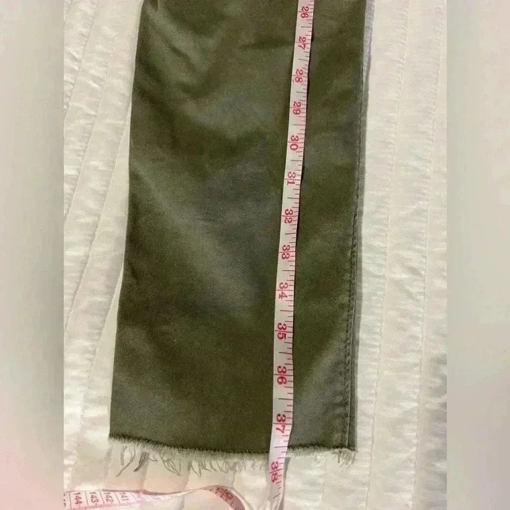 Hollister ultra high rise mom pant XS green Y2K teen fashion pants elastic waist - Picture 7 of 8
